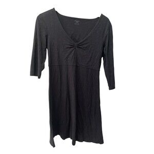 HORNY TOAD & Co Rosalinda 3/4 Sleeve V-Neck Dress Organic Cotton Tencel Medium